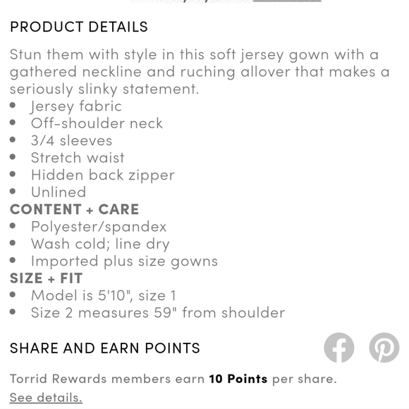 NWT Torrid Black Maxi Jersey Off Shoulder Dress Size 1X - Picture 11 of 12